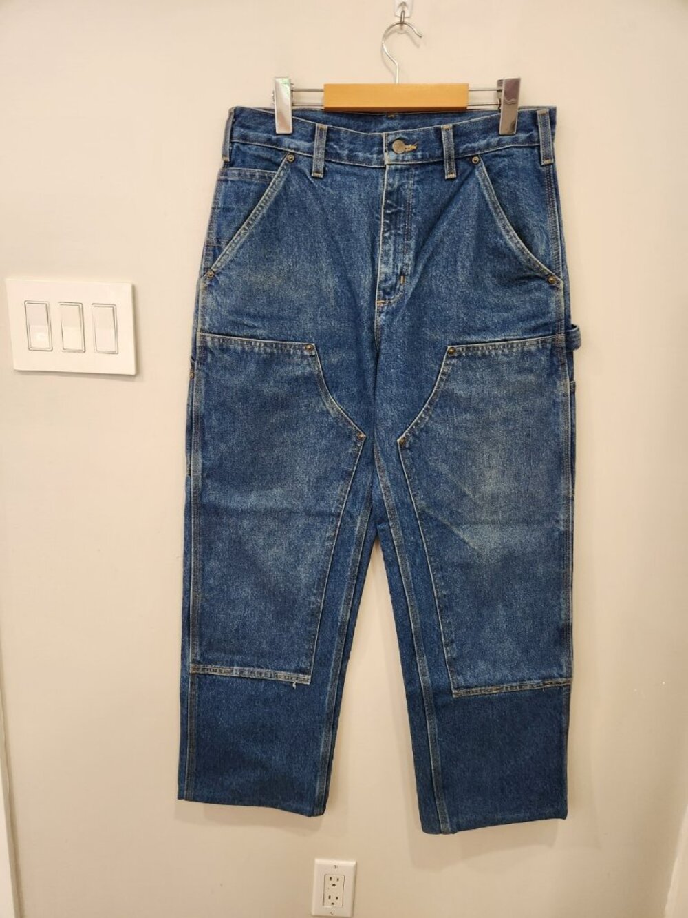Carhartt B73 Jeans Mens 31x29 Blue Denim Double Knee Logger Work Pants Gorpcore